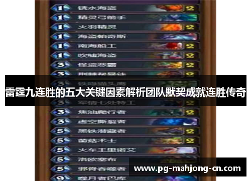 雷霆九连胜的五大关键因素解析团队默契成就连胜传奇